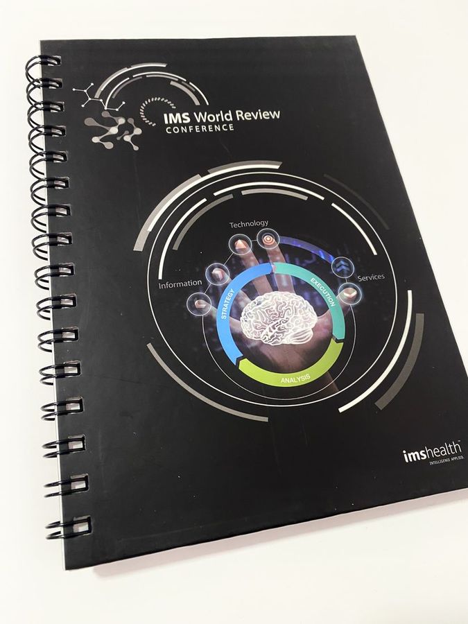 Cuaderno anillado impreso para congreso